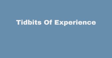 Tidbits Of Experience